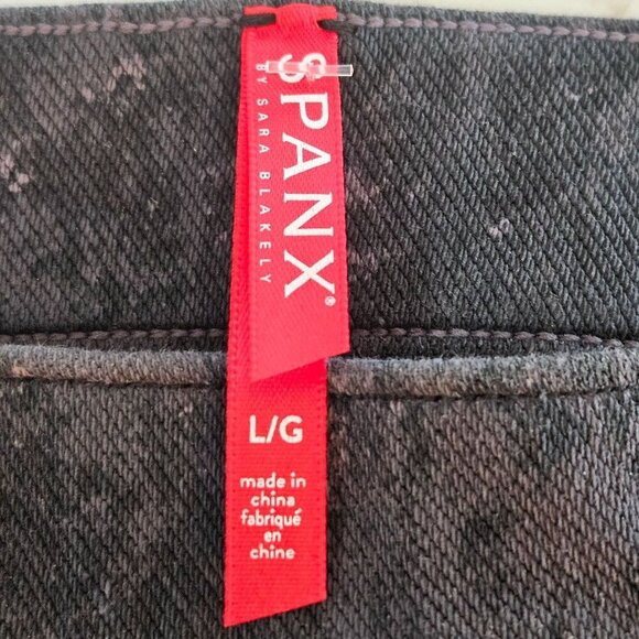 Spanx Large Acid Wash Dark Gray, Black Marble Seamless Jeggings - Picture 7 of 12